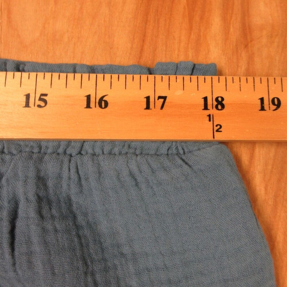 JESSICA SIMPSON Cropped Ankle Gauze Pants XL 16-18 Teal Blue‎ Gauzy Wide Leg NWT - Picture 10 of 12